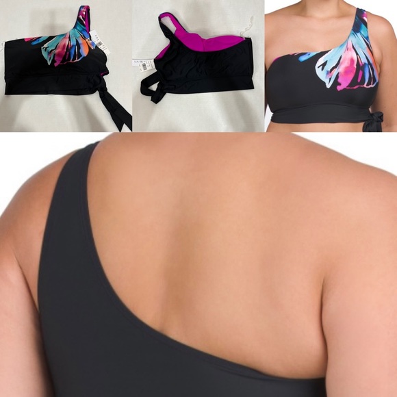 La Blanca Other - La Blanca NWT Sz 18W Plus One Shoulder Swimsuit Top